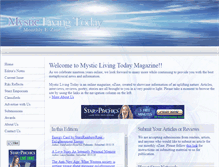 Tablet Screenshot of mysticlivingtoday.com